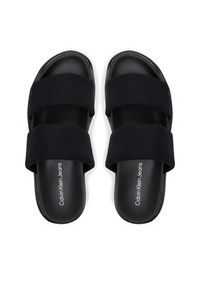 Calvin Klein Jeans Klapki Flat Molded Dbl Bar Sandal Cv YM0YM01222 Czarny. Kolor: czarny. Materiał: materiał #5