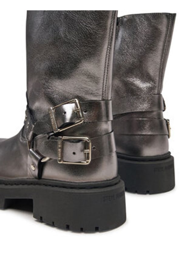 Steve Madden Botki Zwart SM11003405 Szary. Kolor: szary. Materiał: skóra