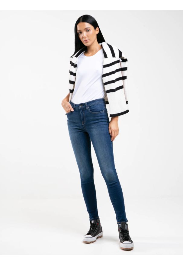 Big-Star - Jeansy damskie skinny niebieskie Ariana 399. Stan: podwyższony. Kolor: niebieski. Styl: retro