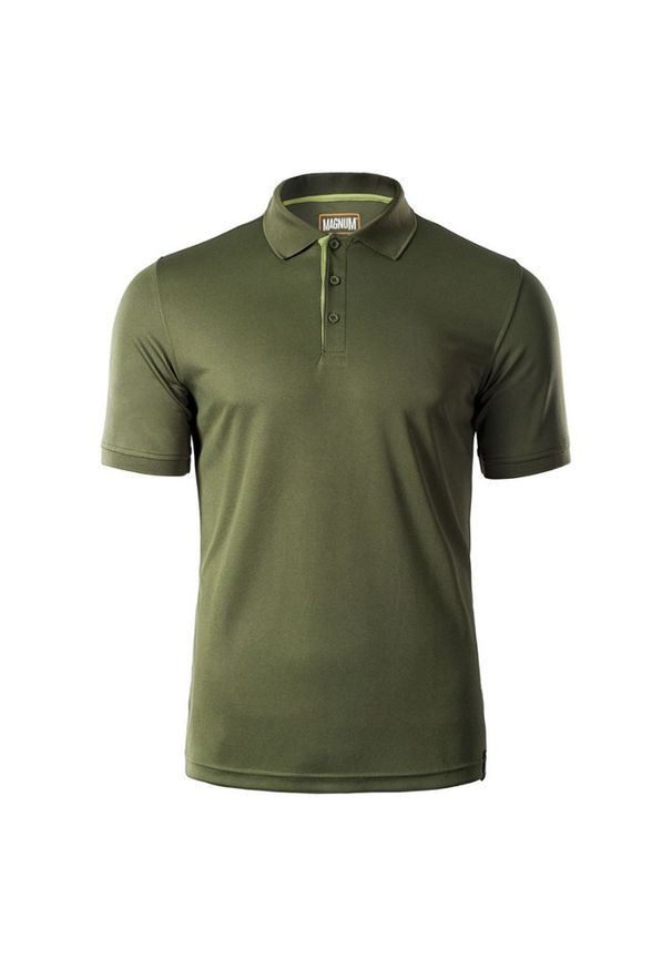 Koszulka męska Magnum Polo - oliwkowa, Rozmiar XXL. Typ kołnierza: polo. Kolor: oliwkowy. Materiał: materiał, poliester