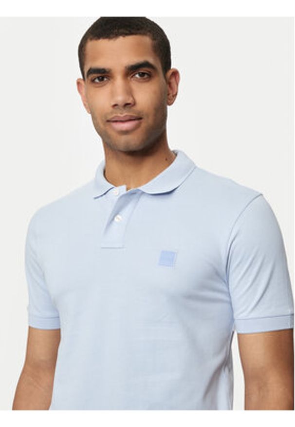 BOSS - Boss Polo Passenger 50507803 Niebieski Slim Fit. Typ kołnierza: polo. Kolor: niebieski. Materiał: bawełna