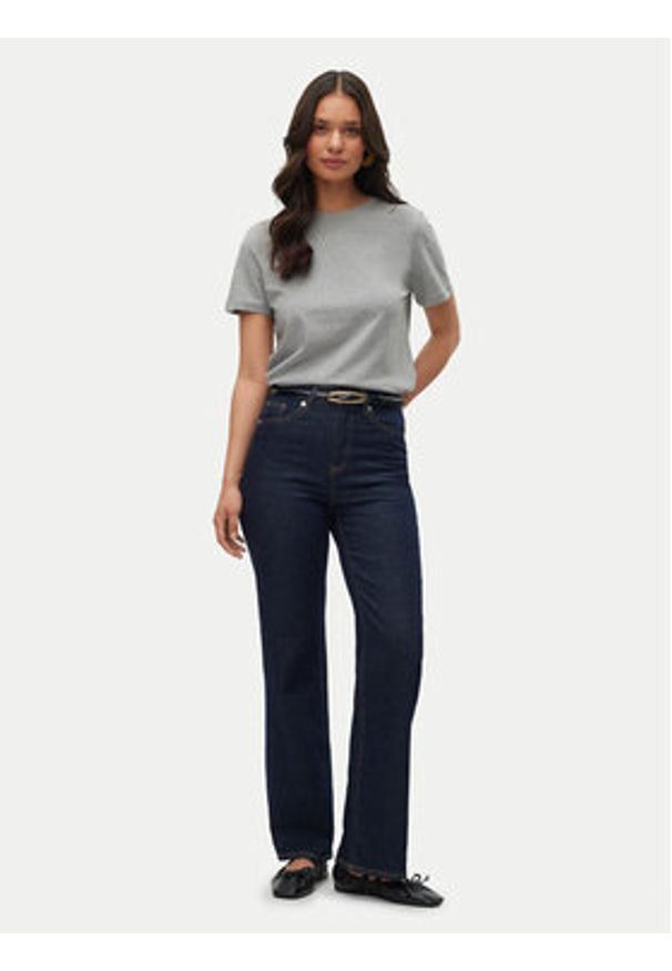 Vero Moda T-Shirt Paulina 10316991 Szary Regular Fit. Kolor: szary. Materiał: bawełna