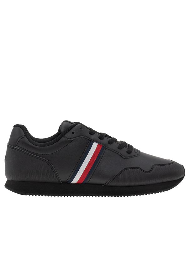 TOMMY HILFIGER - Buty Tommy Hilfiger Core Lo Runner FM0FM04834-0GQ - czarne. Okazja: na co dzień. Kolor: czarny. Materiał: syntetyk, skóra ekologiczna. Szerokość cholewki: normalna