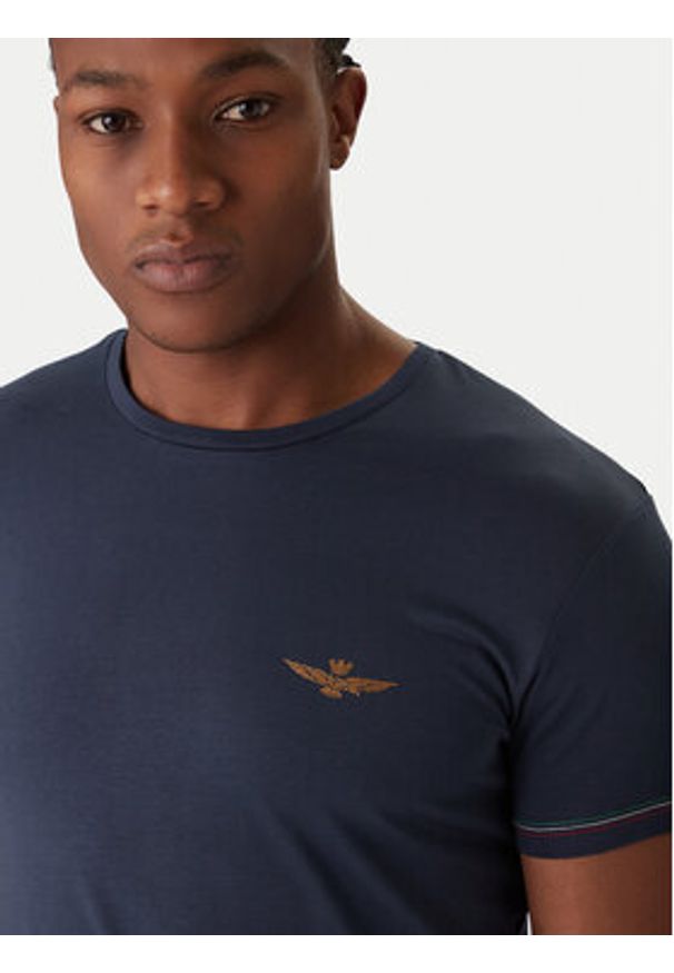 Aeronautica Militare Komplet t-shirtów AM1UTI003B Granatowy Slim Fit. Kolor: niebieski. Materiał: bawełna