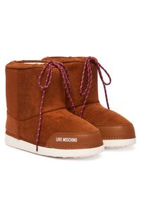 Love Moschino - LOVE MOSCHINO Śniegowce JA24112G1PISF212 Beżowy. Kolor: beżowy. Materiał: skóra, zamsz #2