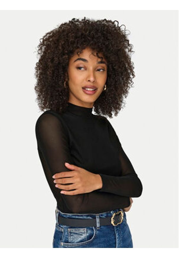 only - ONLY Bluzka Erica 15141298 Czarny Regular Fit. Kolor: czarny. Materiał: syntetyk