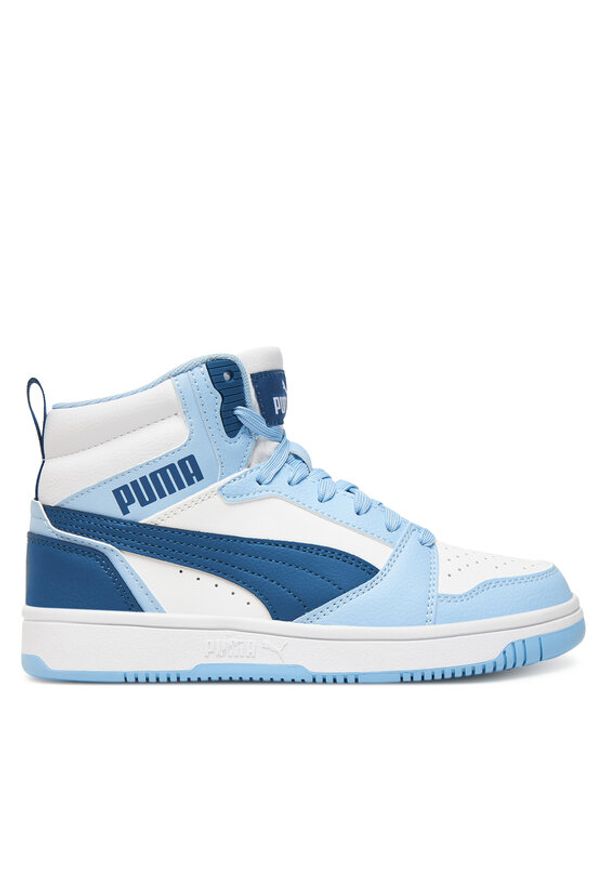 Puma Sneakersy Rebound V6 Mid Jr 393831 32 Biały. Kolor: biały. Materiał: skóra