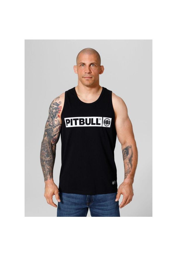 PITBULL - Tank męski Pitbull Top Slim Fit Hilltop. Kolor: biały, czarny, wielokolorowy