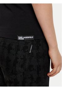 Karl Lagerfeld Jeans T-Shirt A1W17004 Czarny Slim Fit. Kolor: czarny. Materiał: bawełna #5