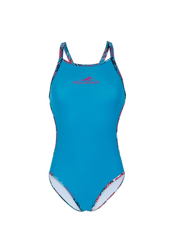 AQUAFEEL - Damski strój kąpielowy Aquafeel V-Back. Kolor: niebieski