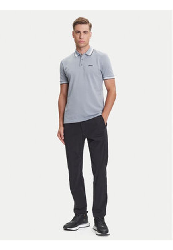 BOSS Polo Paddy 50469055 Szary Regular Fit. Typ kołnierza: polo. Kolor: szary. Materiał: bawełna