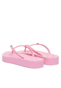TOMMY HILFIGER - Tommy Hilfiger Japonki Repeat Logo Platform FW0FW09199 Różowy. Kolor: różowy. Materiał: syntetyk. Obcas: na platformie #2