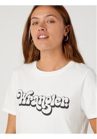 Wrangler T-Shirt W7N4D3W03 112332123 Biały Regular Fit. Kolor: biały. Materiał: bawełna