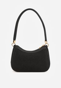 Born2be - Czarna Elegancka Torebka Bagietka na Ramię z Dodatkowym Paskiem Phalese. Kolor: czarny. Wzór: gładki. Styl: elegancki. Rodzaj torebki: na ramię #1
