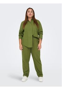 ONLY Carmakoma Spodnie materiałowe 15280234 Zielony Regular Fit. Kolor: zielony. Materiał: materiał #6