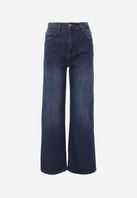 Renee - Niebieskie Jeansy Wide Leg Regular Waist z Bawełną i Domieszką Wiskozy Petocea. Kolor: niebieski #6