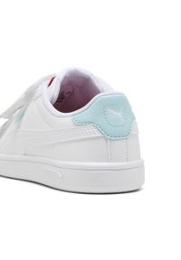 Puma - Dziecięce sneakersy PUMA Smash 3.0 Badges PUMA White Safe Lake Red Fire Blue. Kolor: niebieski, wielokolorowy, biały. Sport: bieganie