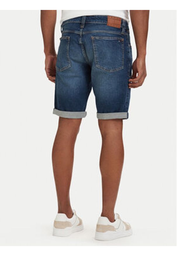 Tommy Jeans Szorty jeansowe Ronnie DM0DM22980 Granatowy Slim Fit. Kolor: niebieski. Materiał: bawełna