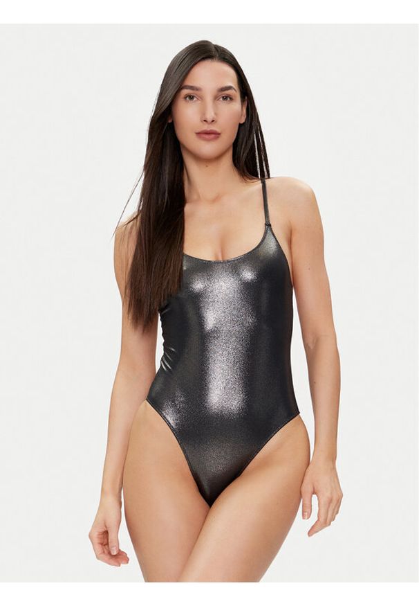 Calvin Klein Swimwear Strój kąpielowy KW0KW02255 Czarny. Kolor: czarny. Materiał: syntetyk