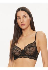 Hunkemöller Biustonosz z fiszbiną Isabelle 184821 Czarny. Kolor: czarny. Materiał: syntetyk