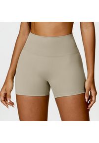 Intica - Spodenki sportowe modelujące z elastycznym pasem do treningu i biegania Essence. Kolor: szary. Materiał: materiał. Sport: fitness