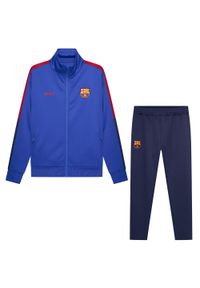 Dres treningowy FC Barcelona męski 25/26 - granatowy. Kolor: niebieski. Materiał: dresówka. Sport: fitness, piłka nożna