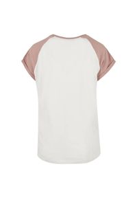 Urban Classics - T-shirt Damski Kontrastowy Raglanowy. Kolor: wielokolorowy, różowy, beżowy. Długość rękawa: raglanowy rękaw