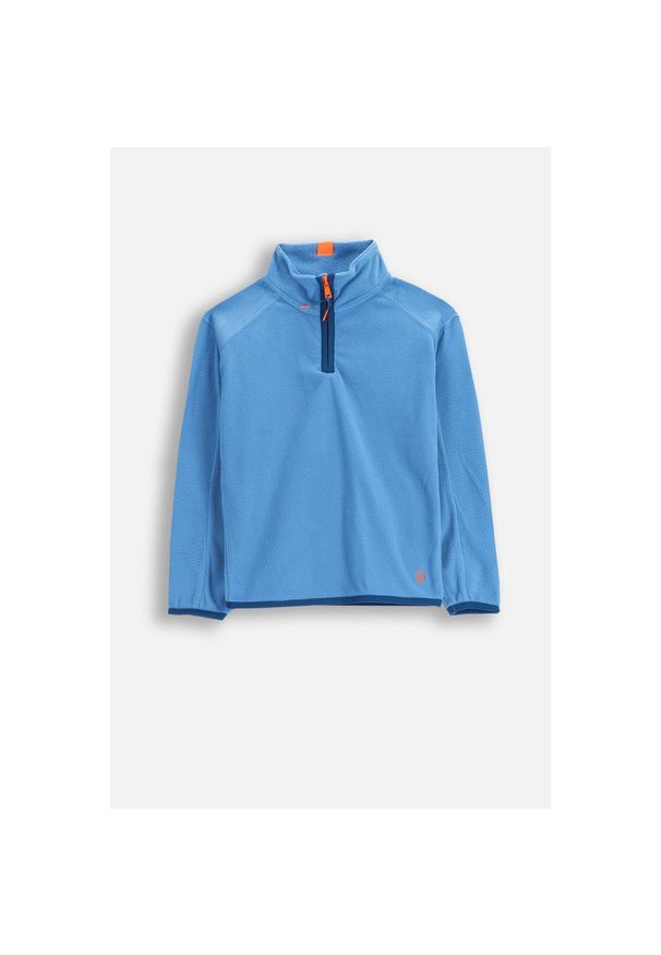 Polar turystyczny chłopięcy bluza ze stójką Lemon Explore ZL5. Typ kołnierza: kołnierzyk stójkowy. Kolor: niebieski. Materiał: poliester. Sport: turystyka piesza