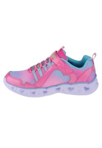 skechers - Buty do chodzenia dziewczęce, Skechers Heart Lights-Rainbow Lux. Kolor: wielokolorowy, różowy. Sport: turystyka piesza