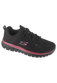 skechers - Buty sportowe Sneakersy damskie, Graceful - Get Connected. Kolor: czarny. Materiał: materiał. Sport: fitness
