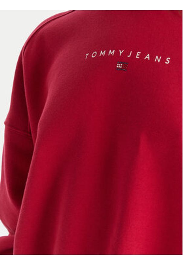 Tommy Jeans Bluza Bling Linear DW0DW21607 Czerwony Regular Fit. Kolor: czerwony. Materiał: bawełna