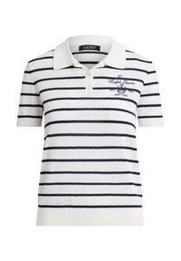 Lauren Ralph Lauren - LAUREN RALPH LAUREN Polo 200P03506001 Biały Slim Fit. Typ kołnierza: polo. Kolor: biały. Materiał: bawełna #3