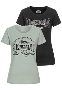 Koszulka damska Lonsdale Rowrah (x2). Kolor: wielokolorowy, czarny, zielony #2