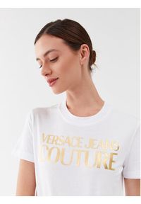 Versace Jeans Couture T-Shirt 75HAHT01 Biały Regular Fit. Kolor: biały. Materiał: bawełna #5
