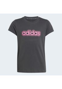 Adidas - Koszulka dziecięca ADIDAS. Kolor: różowy. Materiał: włókno, bawełna. Sport: joga i pilates #1