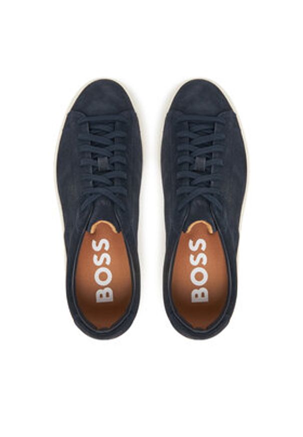BOSS Półbuty Kieran 50541868 Granatowy. Kolor: niebieski. Materiał: zamsz, skóra