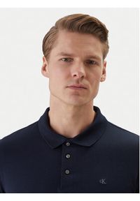 Calvin Klein Polo LV04LF200G Granatowy Slim Fit. Typ kołnierza: polo. Kolor: niebieski. Materiał: bawełna #2