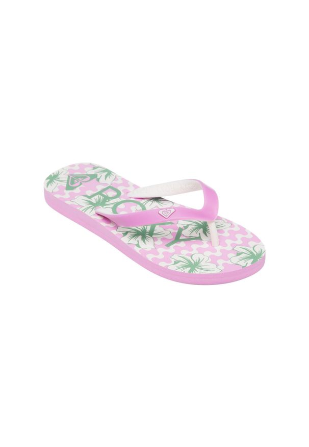 Roxy - Klapki dla Dziewczynki TAHITI Różowy. Kolor: różowy. Materiał: syntetyk. Wzór: paski. Styl: sportowy