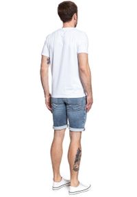 Mustang - SPODENKI MĘSKIE MUSTANG Chicago Short DENIM BLUE 1007117 5000 313. Materiał: denim