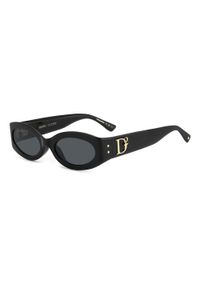 Dsquared - Okulary przeciwsłoneczne DSQUARED2 D2 0150/G/S 807 dla kobiet, rozmiar 54 mm. Kształt: owalne. Kolor: czarny, szary, wielokolorowy. Sport: turystyka piesza #1