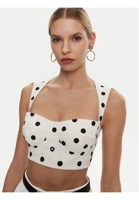 DOLCE & GABBANA - Dolce&Gabbana Top F7AA7T FSFNM Biały Regular Fit. Kolor: biały. Materiał: bawełna #5