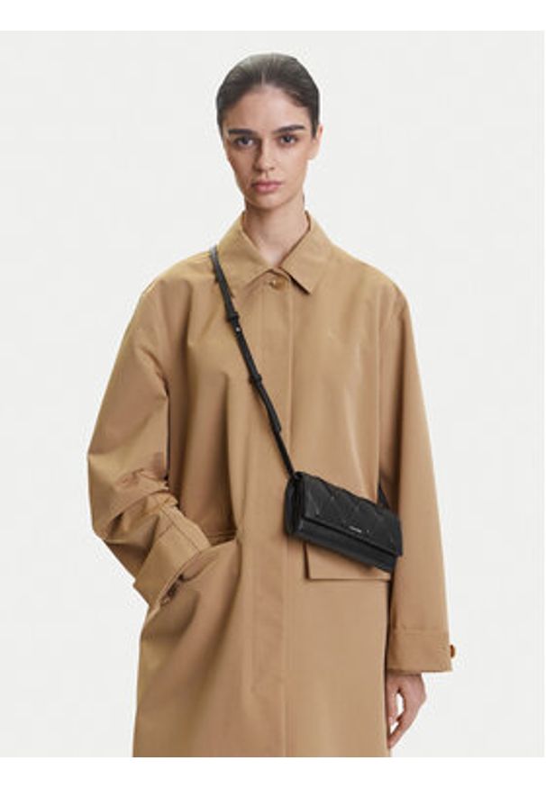 Calvin Klein Torebka Ck Woven Convertible Wallet Bag K60K612970 Czarny. Kolor: czarny. Materiał: skórzane