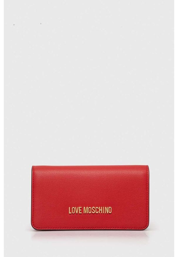 Love Moschino portfel damski kolor czerwony. Kolor: czerwony