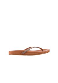 Japonki Bayla-163 17-189 Tan, Brąz, Skóra naturalna - 36. Okazja: na co dzień. Kolor: brązowy. Materiał: skóra. Wzór: aplikacja. Styl: casual #1