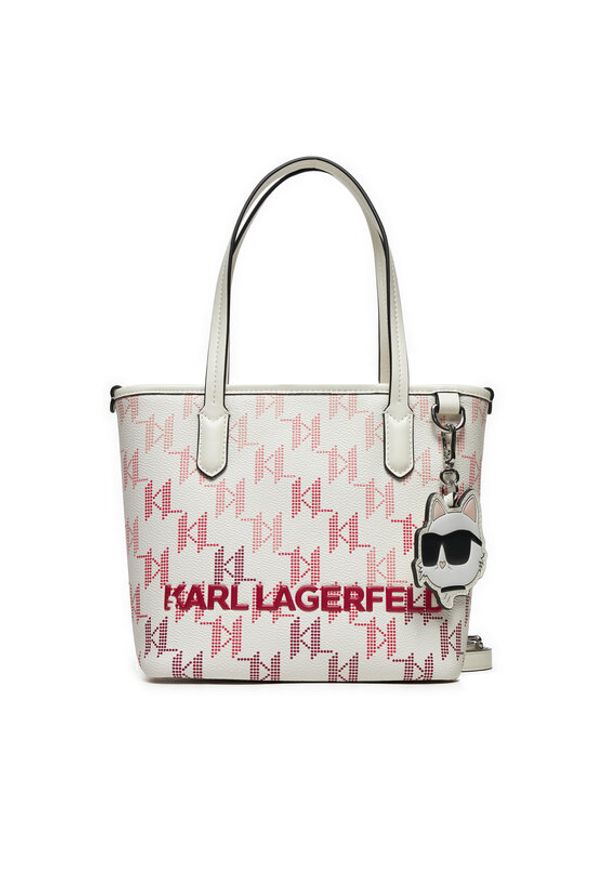 Karl Lagerfeld - KARL LAGERFELD Torebka 245W3065 Biały. Kolor: biały. Materiał: skórzane