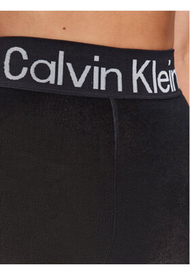 Calvin Klein Legginsy 701226027 Czarny Slim Fit. Kolor: czarny. Materiał: syntetyk