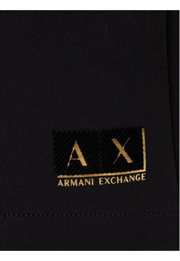 Armani Exchange Szorty sportowe XM001887 AF10818 MC004 Czarny Regular Fit. Kolor: czarny. Materiał: bawełna. Styl: sportowy