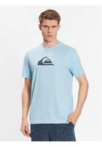 Quiksilver T-Shirt Comp Logo EQYZT06534 Błękitny Regular Fit. Kolor: niebieski. Materiał: bawełna