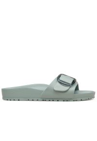 Klapki damskie Birkenstock Madrid Big Buckle 1031422 - zielone. Kolor: zielony. Wzór: aplikacja #1