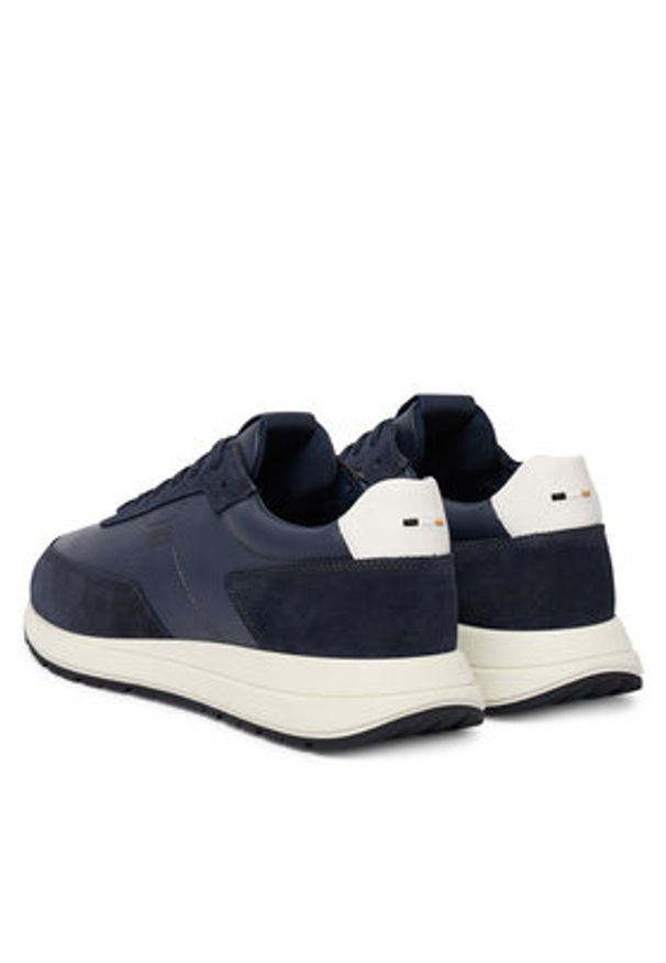 BOSS Sneakersy Vinston 50557837 Granatowy. Kolor: niebieski. Materiał: skóra